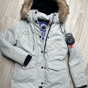 Superdry Women's Light Gray Ski Jacket
